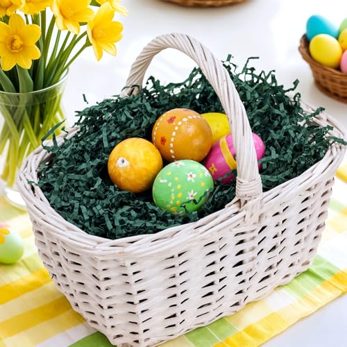 Koogel 1LB Green Crinkle Paper Filler, Shred Paper Fillers, Crinkle Cut Shredded Confetti for Basket Filling Gift Box Stuffing - Image 2