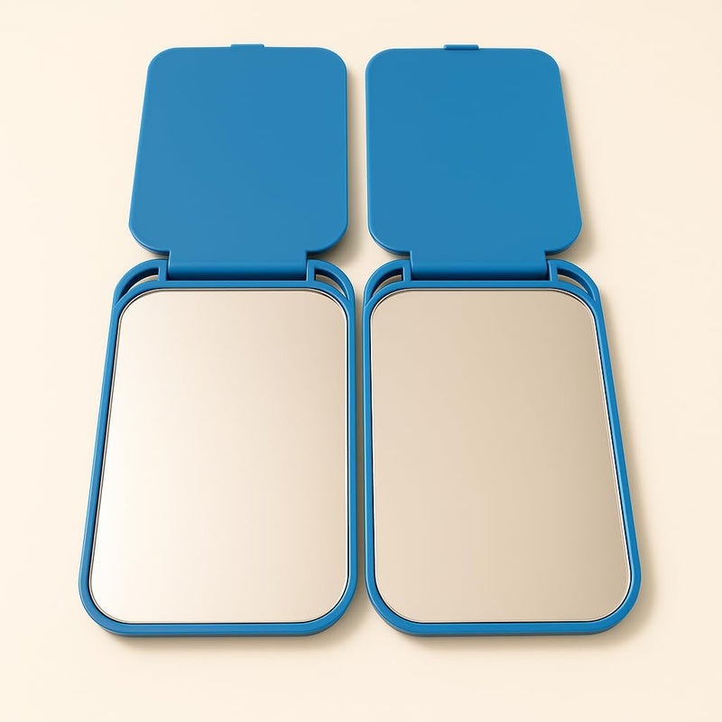 Mirrors (Set of 2 Magic and Compact Makeup Mirror for Girls,Blue) - Image 2