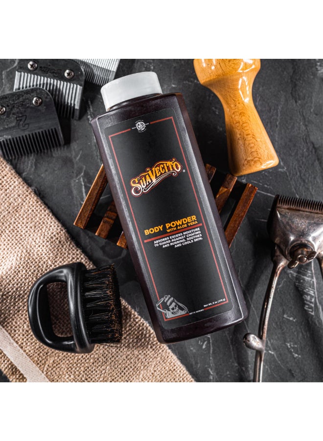 Suavecito Body Powder with Aloe Vera 6 oz Original Scent Provides Long Lasting Comfort Protection Eliminates Chafing Rubbing Guards Against Excess Moisture Soothes Cools Skin - Image 4