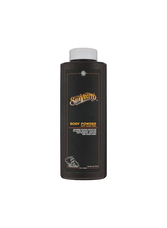 Suavecito Body Powder with Aloe Vera 6 oz Original Scent Provides Long Lasting Comfort Protection Eliminates Chafing Rubbing Guards Against Excess Moisture Soothes Cools Skin - Image 2
