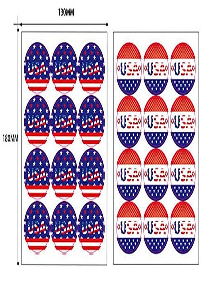 iKammo 12 Sheets USA Stickers Decals Independence Day Stickers 1.5 Inch National Flag DIY Stickers for Kids Party Favors,Gift of Festival,Rewards,Art Craft. (Independence Day) - Image 4