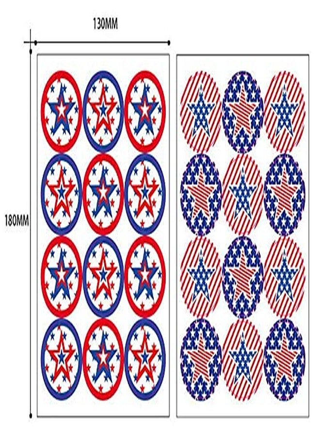 iKammo 12 Sheets USA Stickers Decals Independence Day Stickers 1.5 Inch National Flag DIY Stickers for Kids Party Favors,Gift of Festival,Rewards,Art Craft. (Independence Day) - Image 5