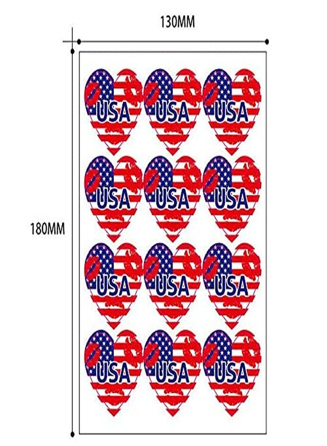 iKammo 12 Sheets USA Stickers Decals Independence Day Stickers 1.5 Inch National Flag DIY Stickers for Kids Party Favors,Gift of Festival,Rewards,Art Craft. (Independence Day) - Image 3