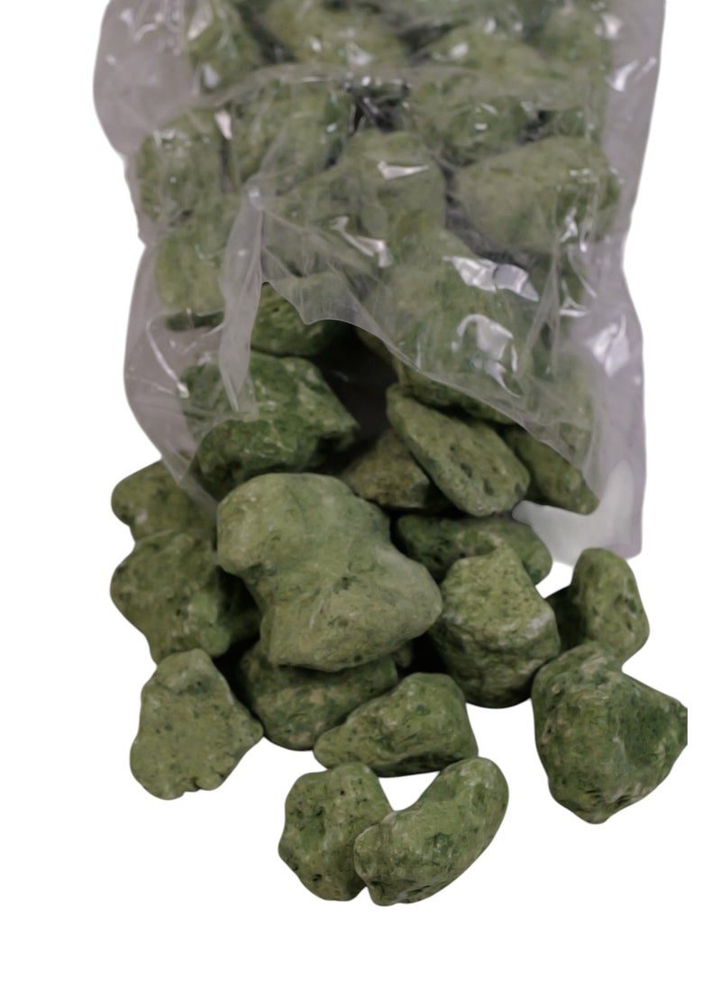 Generic Decorative River Rocks Collection, Natural Stone Pebbles Green - Image 1