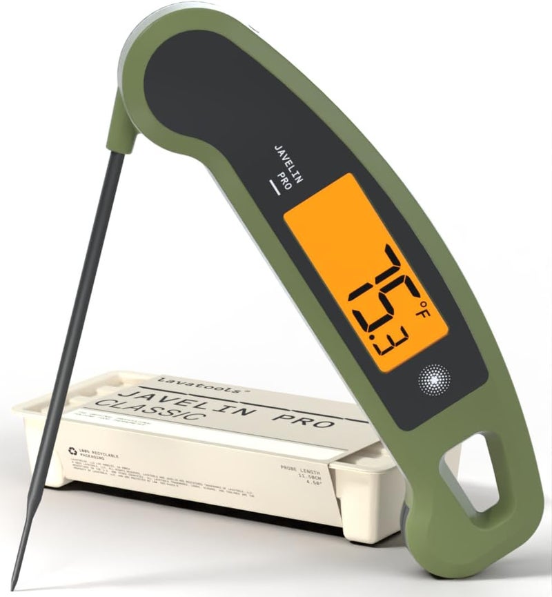 Lavatools Javelin PRO Duo Ambidextrous Backlit Digital Instant Read Meat Thermometer for Kitchen, Food Cooking, Grill, BBQ, Smoker, Candy, Home Brewing, Coffee, and Oil Deep Frying Limited Edition 001 - Image 1