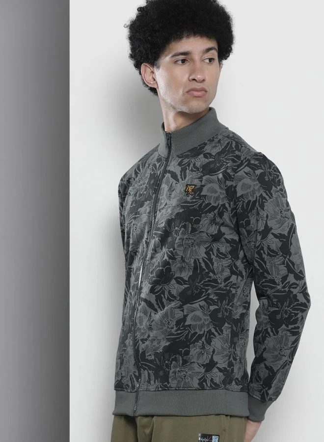 The Indian Garage Co  The Indian Garage Co Men Regular Fit Tropical High Neck Full Sleeves Sweatshirt  | Best Price UAE