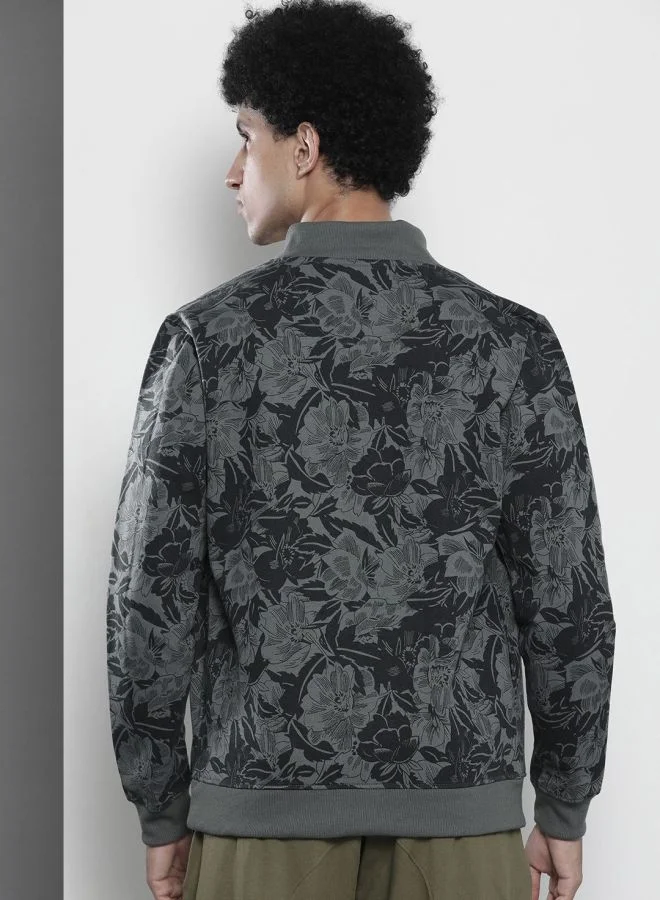 The Indian Garage Co  The Indian Garage Co Men Regular Fit Tropical High Neck Full Sleeves Sweatshirt  | Best Price UAE