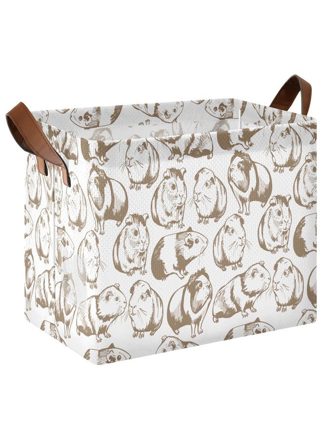 Yasala Shelf Basket Guinea Pig Vintage Foldable Nursery Storage Bin Organizer Closet Bin with Handle Clothes Container Laundry Hamper Decorative Cube - Image 1