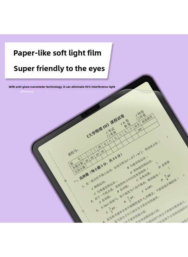 Paper-sensitive Soft Light Film For Apple IPad For Huawei Tablet 3A Writing Paper Painting Eye Protection Film AR/AG/AF-Color:Paper-sensitive Soft Light Film♥Free Cleaning Cloth♥Test Film-Size:For H - Image 1