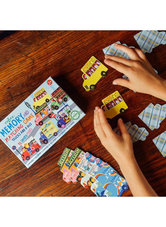 eeBoo: Trucks and a Bus Little Memory Matching Game, Developmental and Educational, Sharpens Recognition, Concentration and Memory, Perfect for Ages 3 and up - Image 3