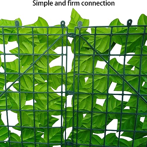 ODTORY Artificial Ivy Privacy Fence Wall Screen,40X120 in UV-Anti Faux Greenery Backdrop Ivy Vine Leaf Hedges Fence Panels for Patio, Balcony, Garden, Backyard Indoor Outdoor Light Green Wall Decor - Image 3