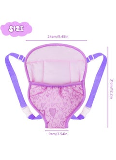 CMGTYYD Baby Doll Carrier, Doll Backpack with Adjustable Straps, Doll Sling Carrier, Doll Storage Bag Backpack Front and Back Portable Bag Doll Accessories for 14-18 Inch Dolls (Doll Not Included)  - Image 2