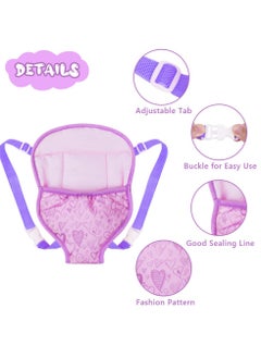 CMGTYYD Baby Doll Carrier, Doll Backpack with Adjustable Straps, Doll Sling Carrier, Doll Storage Bag Backpack Front and Back Portable Bag Doll Accessories for 14-18 Inch Dolls (Doll Not Included)  - Image 3