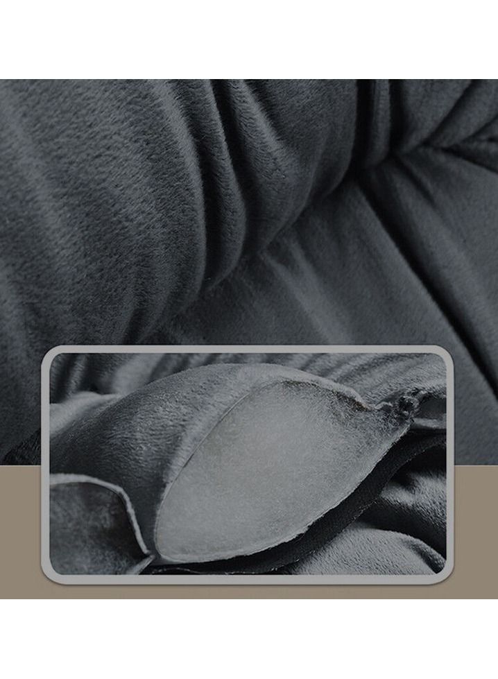 2 Pcs Set   Car Seat Cover, Car Seat Cushion Fabric Material, Black 5271BK - Image 4