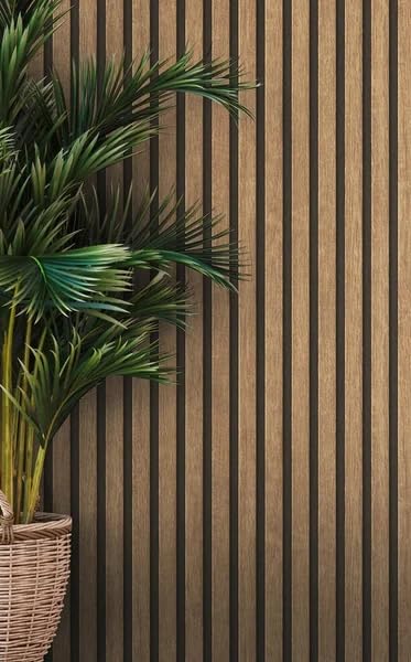 Nimbose® Vertical Black Lines Wood Wall Stickers for Wall Decor, Wooden Wallpaper for Walls Self-Adhesive Wall Paper for Home Kitchen Living Room & Bedroom (45x500 cm) - Image 3