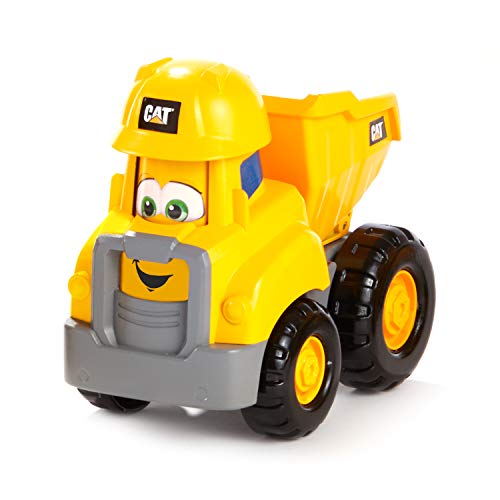 CAT Construction Toys Junior Crew Construction Pals Dump Truck Educational Preschool Vehicle with Kid Vroom Sounds and Animated face for Ages 2 - Image 1