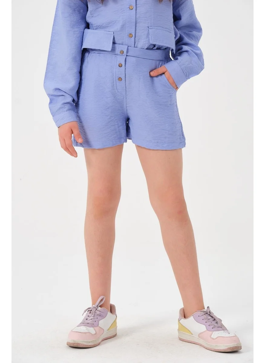 جازي Young Girl Button Detailed Shorts
