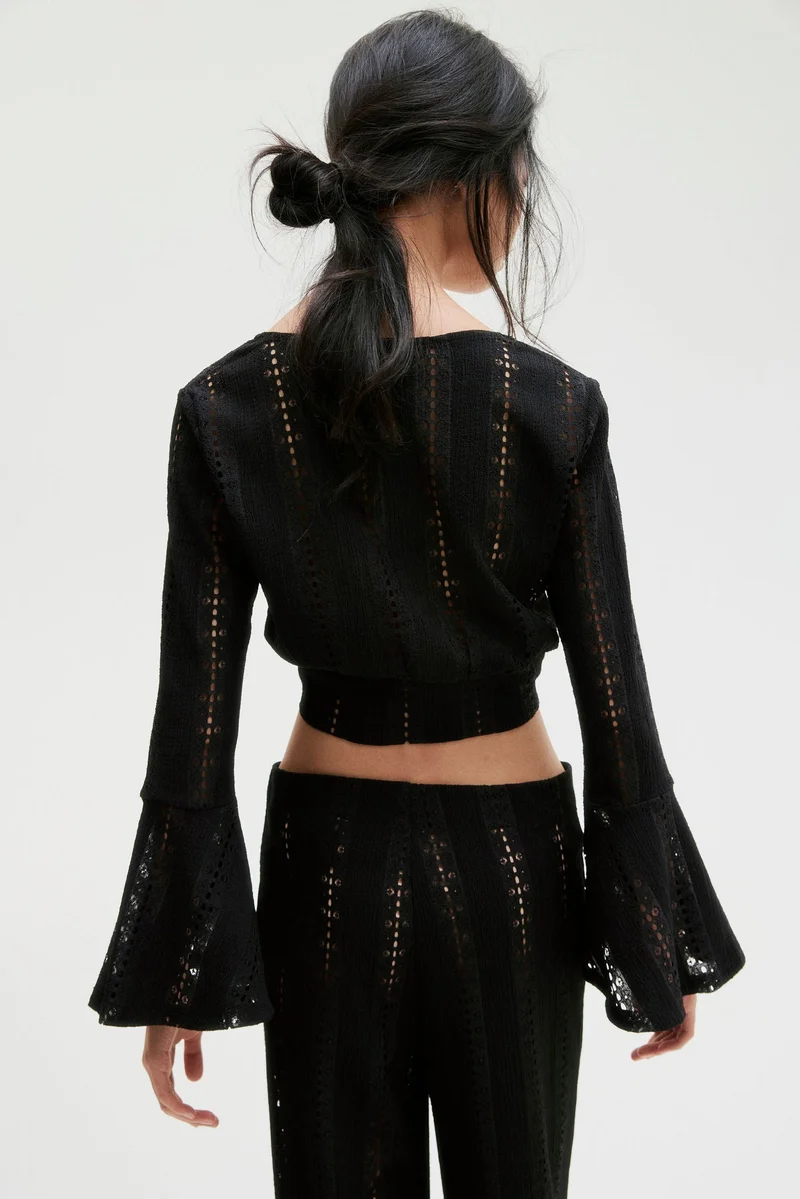H&M Lace jersey trousers