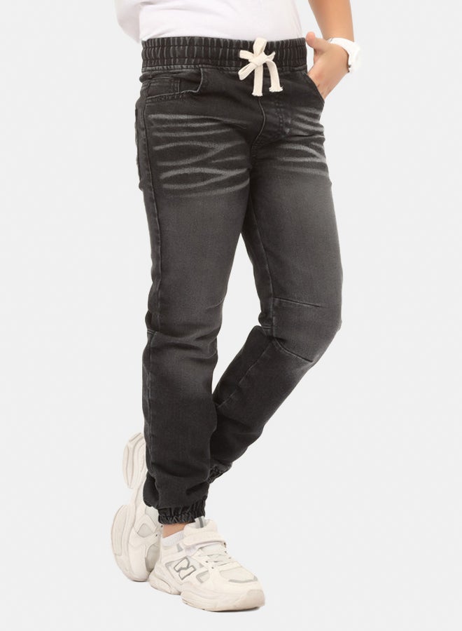 EGY WEAR Boys Dark Grey Jeans Pants - Image 2