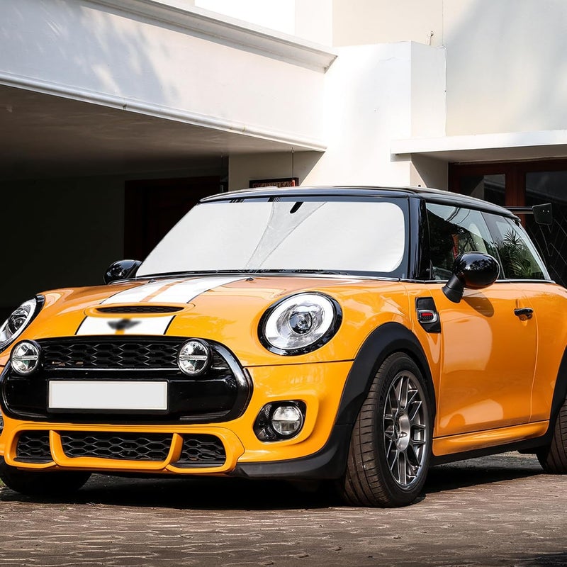 SLOGENTO Sun Shade for Mini Cooper Windshield Sunshade fit for 2015-2023 2024 2025 BMW Mini Cooper F55 Accessories Front Window Shield Sun Visor Protector Block UV Ray Heat - Image 1