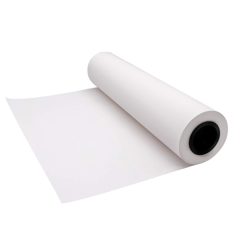 YRYM HT White Kraft Butcher Paper Roll -18 inch x 2100 inch (176 ft) Food Grade White Wrapping Paper for Meats of All Varieties - Unbleached Unwaxed and Uncoated - Image 1