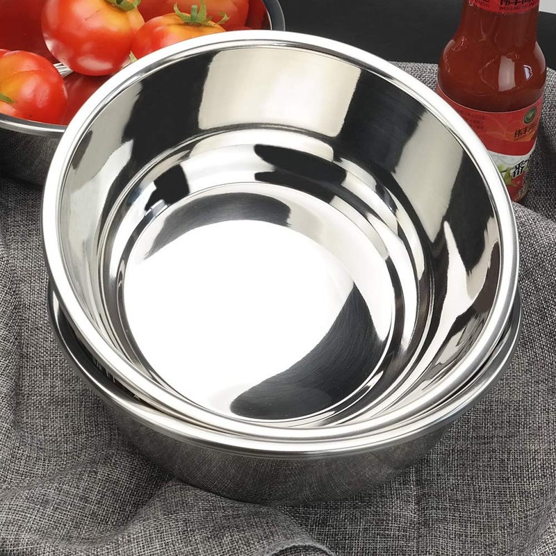 Anbers 18/10 Stainless Steel Mixing Bowl  9.6 Inch Wide Metal Prep Bowls  4 Packs - Image 3