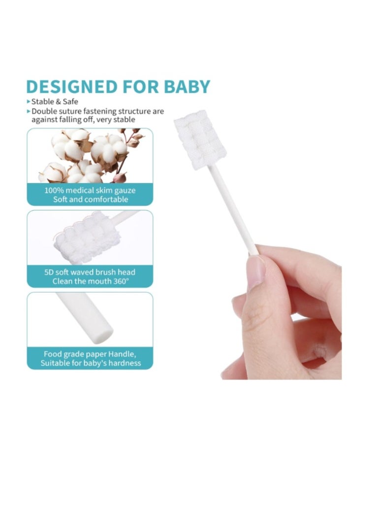 OASIS-TH 30pcs Oral Cleaner Toddler Oral Mouth Sponge Swabs Infant Tongue Cleaner Newborn Tongue Cleaner Oral Cleaning Tongue Brush Infant Tongue Wipes 0 - 36 Month  - Image 5