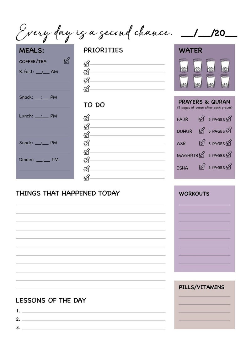 Heya Tria Purple DAILY TRACKER - Image 2