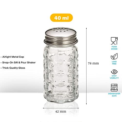 1st Choice Retro Style Salt and Pepper Shakers with Stainless Tops (2) - Image 2
