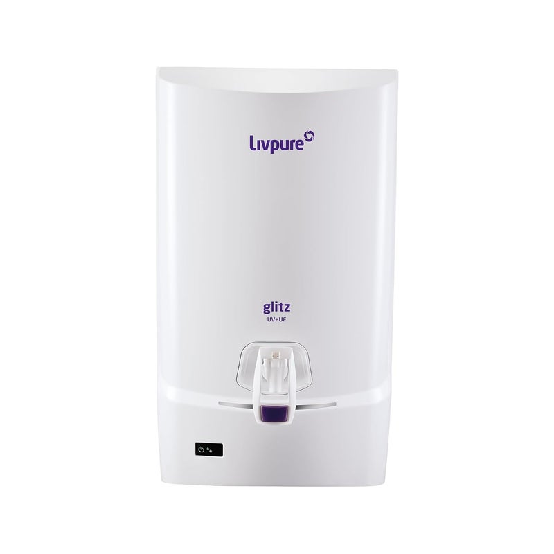 Livpure Glitz Pure UVUF Water Purifier with 7 L tank capacity Suitable for Municipal Water TDS upto 250ppm White Not Suitable for tanker or borewell water - Image 1