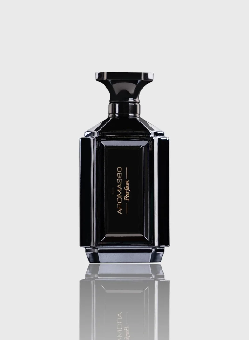 أروما 360  عطر بلاك للجنسين - برغموت، سيج، زهرة التياري، زعفران وطحالب - خالي من منتجات الحيوان - سعة 200 مل
