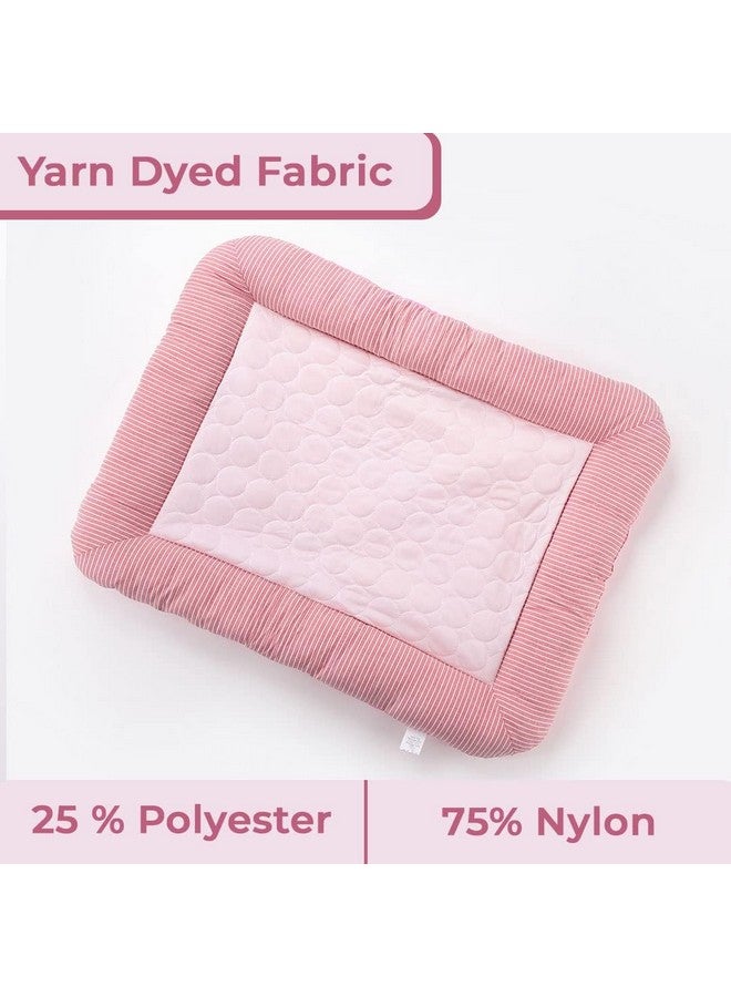 Homestic Rectangular Dog & Cat Bed|Yarn Dyed Oxford Cloth|Nylon And Polyester With Cotton Filling|Self-Cooling Bed For Dog & Cat|Small Light-Weight & Durable Dog Bed|Zqcj005P-L|Pink - Image 4
