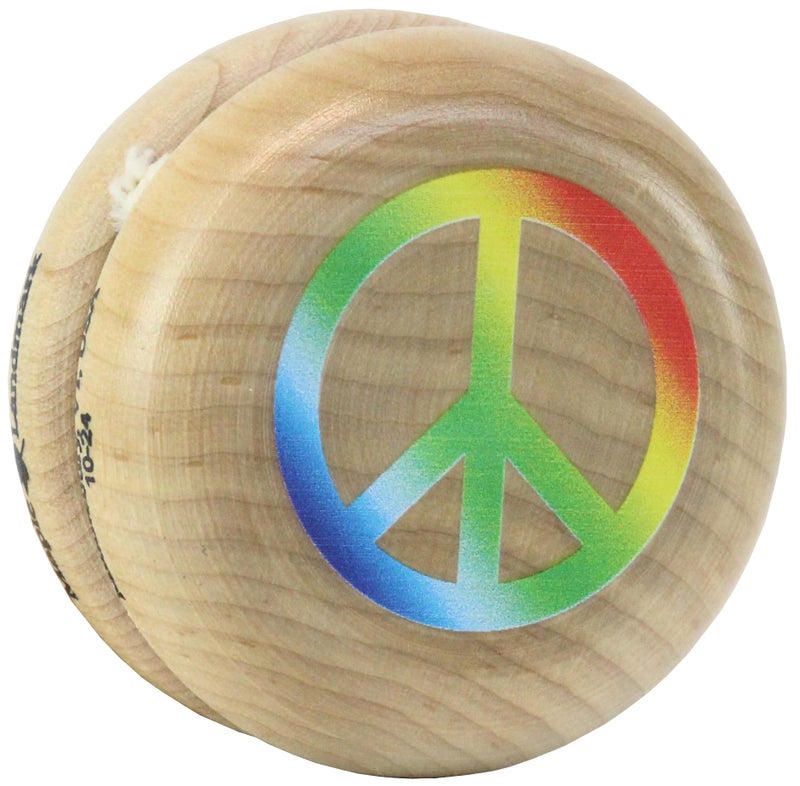 Maple Landmark Wooden Peace Yo-Yo - Made in USA - Image 4