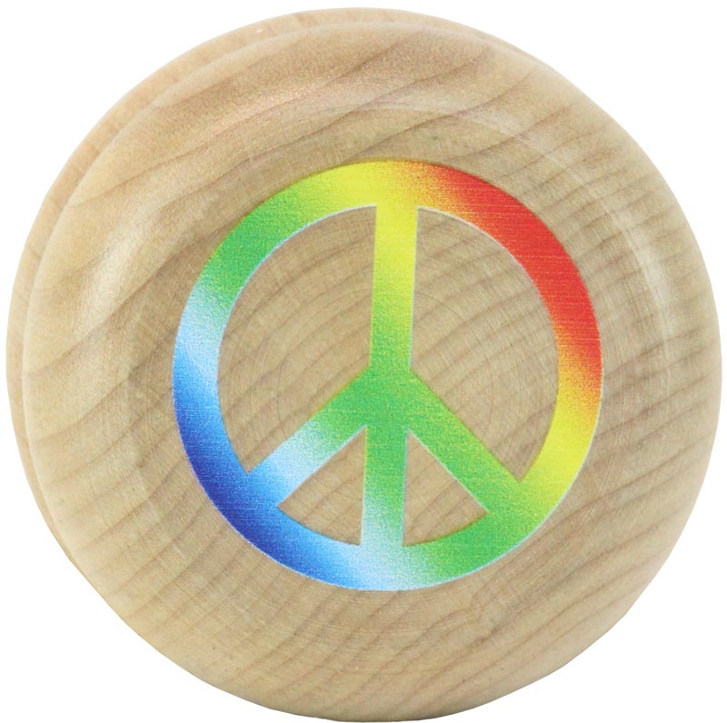 Maple Landmark Wooden Peace Yo-Yo - Made in USA - Image 2