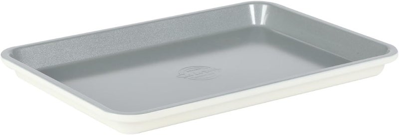 Sur La Table Kitchen Essentials Bake Sale 13 X 9 Inch PFOA, PFAS, PTFE Free Nonstick Cookie/Baking Sheet - Linen White - Image 1