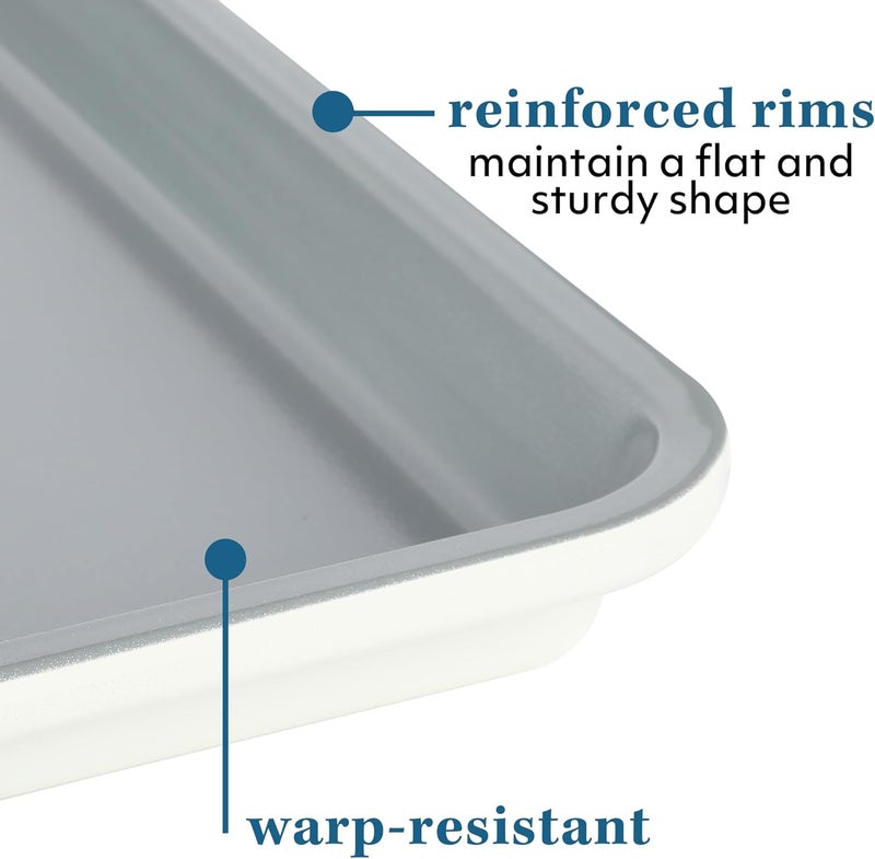 Sur La Table Kitchen Essentials Bake Sale 13 X 9 Inch PFOA, PFAS, PTFE Free Nonstick Cookie/Baking Sheet - Linen White - Image 5