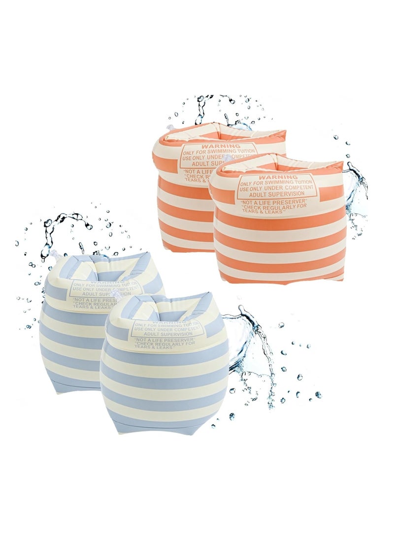 Inflatable Swim Arm Band, Floater Sleeves Swimming Arm Rings for Kids Toddlers and Adults(4Pcs) - Image 1