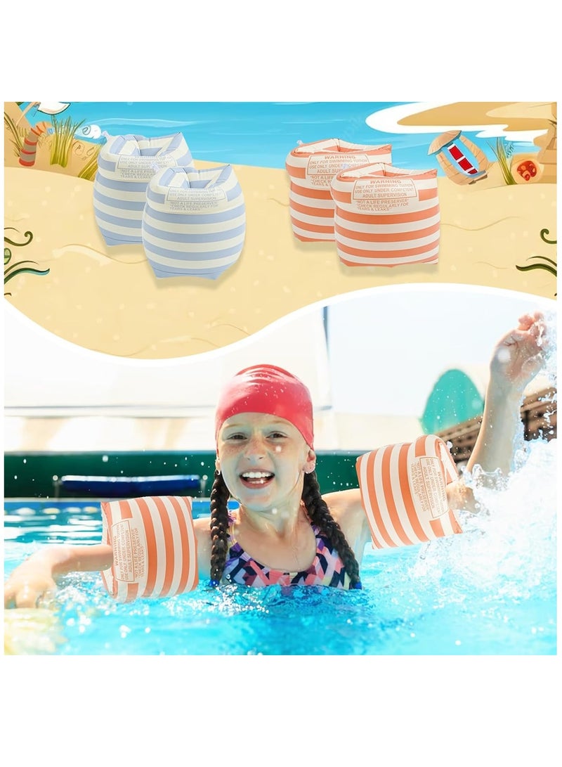 Inflatable Swim Arm Band, Floater Sleeves Swimming Arm Rings for Kids Toddlers and Adults(4Pcs) - Image 3