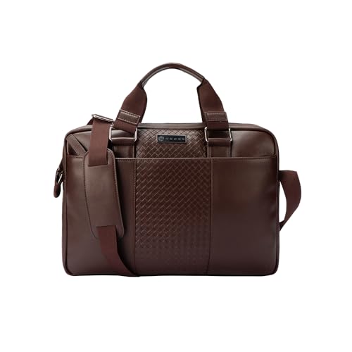 CROSS Brown Vegan Leather 15 Inch Laptop Briefcase Messenger Bag For Men - Image 1