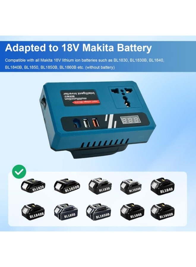 Labra محول طاقة ذكي متعدد الوظائف 3 دبوس | محول بطارية محمول مع منافذ USB وخرج كهربائي | مصدر طاقة للطوارئ للسيارة والسفر والمنزل - Image 3