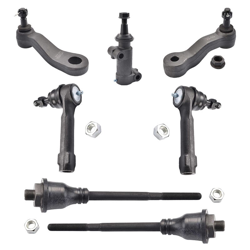 ASTARPRO 4WD Tie rod ends Pitman Arm4Groove Idler Arm Compatible with Cadillac EscaladeChevy AvalancheSilveradoSuburbanTahoeGMC SierraYukon7pc Set