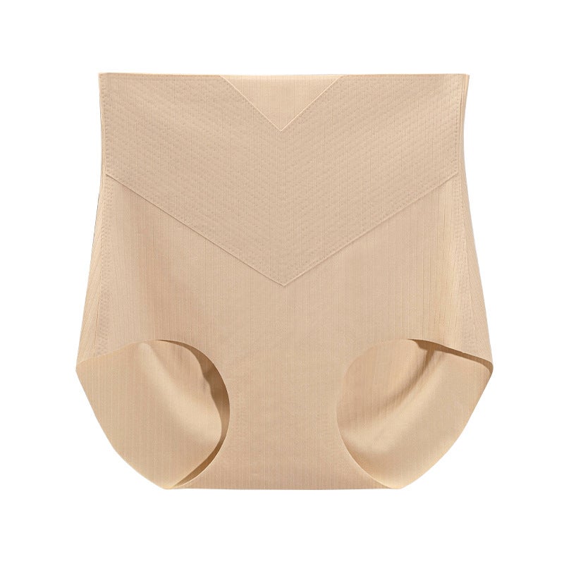 Seamless High-Waist Silk Briefs with Antibacterial Crotch Lemon yellow  - Image 4