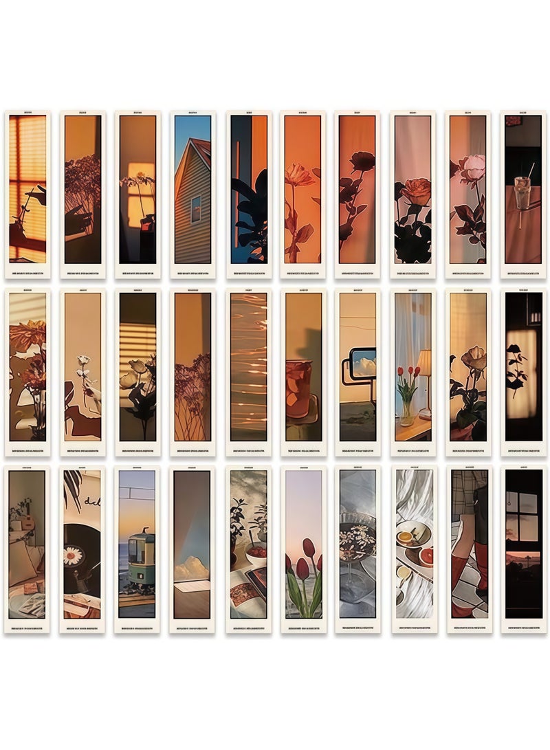 30PCS Vintage Mood Scene Theme Paper Bookmarks for Book Lovers, Boxed Bookmarks Set (Daily Mood) - Image 1
