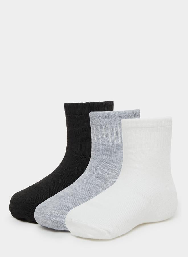 Styli Pack of 3 - Unisex Plain Socks - Image 1