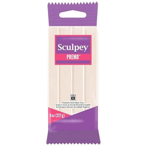 Sculpey Polyform Sculpey Premo Polymer Oven-Bake Clay, Translucent, Non Toxic,8 oz. bar, Great for jewelry making, holiday, DIY, mixed media and home décor projects. Premium clay Great for clayers and artists. - Image 1