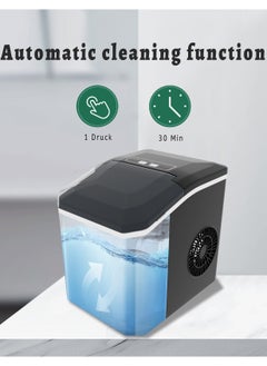 JoyousSto Bullet Ice Cube Maker 12kg/24 Hrs Ice Making Capacity with 9pcs Ice in 8 Minutes Per Cycle|1.3 L Water Container Capacity with LED Indicator 1.3 L 110 W Black  - Image 4