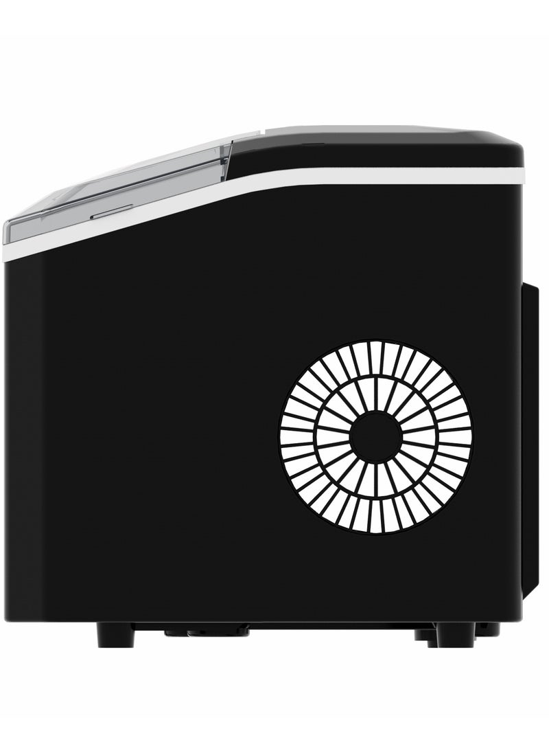 JoyousSto - Bullet Ice Cube Maker 12kg/24 Hrs Ice Making Capacity with 9pcs Ice in 8 Minutes Per Cycle|1.3 L Water Container Capacity with LED Indicator 1.3 L 110 W Black - Image 1