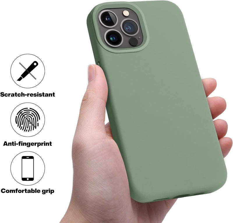 اوتوفلاي حافظة مصممة لـ iPhone 13 Pro Max، حافظة هاتف سيليكون مقاوم للصدمات رفيعة ونحيفة لـ iPhone 13 Pro Max 6.7 بوصة (أخضر كالك) - Image 3