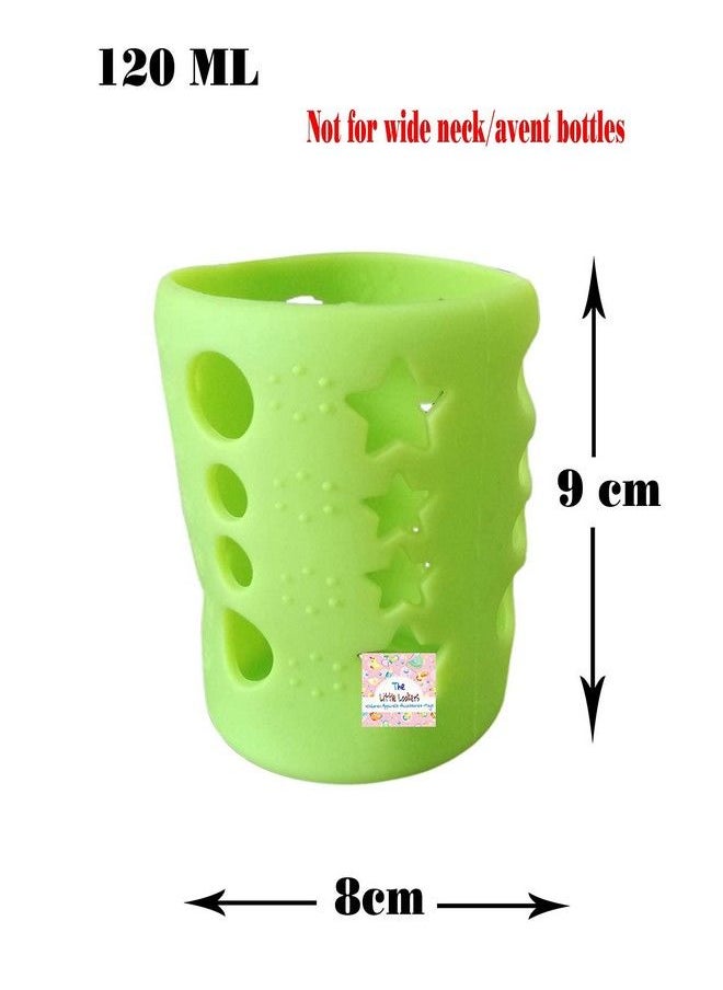 The Little Lookers - Baby Feeding Bottle Silicone Warmer Cover Sleeve Holder Insulated Protection For Newborns Infants Babies (Pack Of 1) (Green 120 Ml) - Image 1
