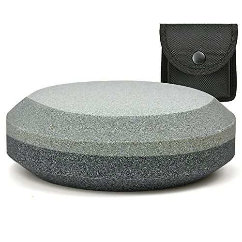 NedFoss Axe/Hatchet Sharpening Puck Whetstone Knife Sharpening Stone, Dual Grit Multi-Purpose Sharpener with Sheath - Image 1
